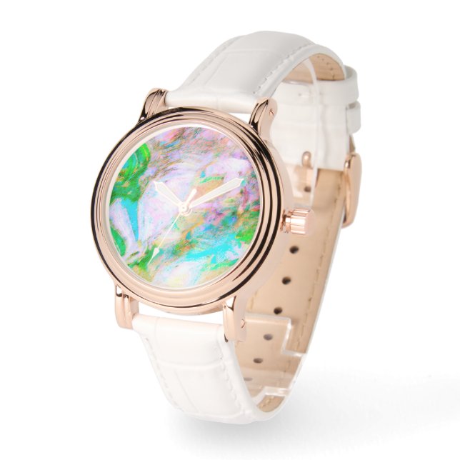 Vintage Floral Nature – Romantic Abstract Flower 腕時計 (傾斜)