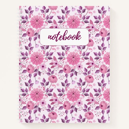 Vintage Floral Notebook ノートブック (正面)