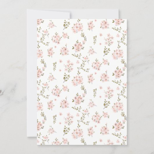 Vintage floral pastel birthday 招待状 (裏面)