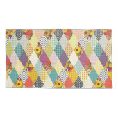 vintage floral patchwork quilt 枕カバー (裏面-左)