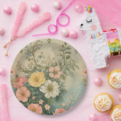 Vintage Floral Pattern  ペーパープレート (パーティー)