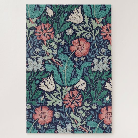 Vintage Floral Pattern, William Morris ジグソーパズル (縦)