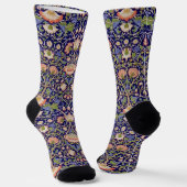 Vintage Floral Pattern, William Morris ソックス (傾斜あり)