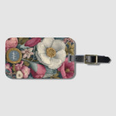 Vintage Floral Pattern with Custom Name ラゲッジタグ (正面横)