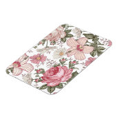 Vintage Floral Pattern with Roses マグネット (左側)