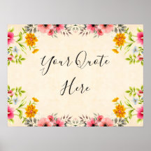 Vintage Floral Personalized Quote