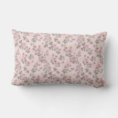 Vintage Floral Pink Custom Mama Keepsake ランバークッション (裏面)