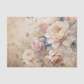 Vintage Floral Pink Rose Decoupage  薄葉紙 (正面)