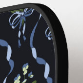 Vintage Floral Ribbon Coquette Monogrammed  ピックルボールラケット (左詳細)