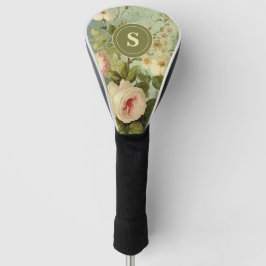 Vintage Floral Rose Greenery  ゴルフヘッドカバー