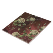 Vintage Floral Rose Greenery タイル (側面)
