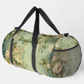 Vintage Floral Rose Greenery  ダッフルバッグ (右コーナー)