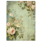 Vintage Floral Rose Greenery Decoupage クリップボード (裏面)