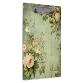Vintage Floral Rose Greenery Decoupage クリップボード (右)