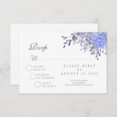 Vintage Floral RSVP Wedding Response Card (正面/裏面)