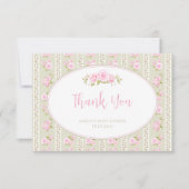 Vintage Floral Sage Green サンキューカード (正面)