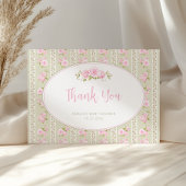 Vintage Floral Sage Green サンキューカード