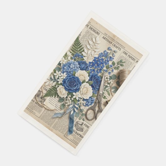 Vintage Floral & Scissors Collage (コーナー)