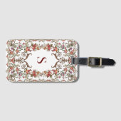 Vintage Floral scrolls ラゲッジタグ (正面横)