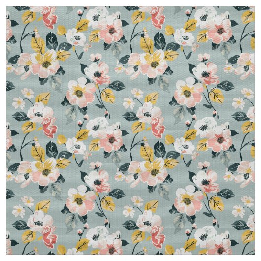 Vintage Floral Seamless Pattern Fabric ファブリック (見本)