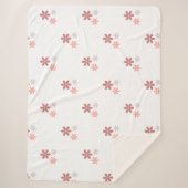 Vintage Floral Sherpa Blanket Throw  シェルパブランケット (正面)
