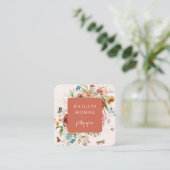 Vintage Floral Square Business Card スクエア名刺 (スタンド正面)