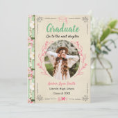 Vintage Floral Story Book Graduation 招待状 (スタンド正面)