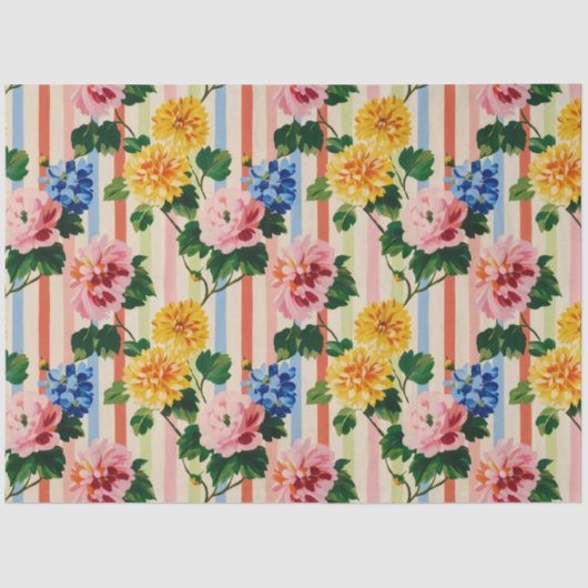 Vintage Floral Stripe 薄葉紙 (正面)
