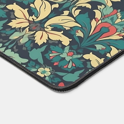 Vintage Floral Tapestry Pattern デスクマット (コーナー)
