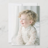 Vintage Floral Toile Baptism サンキューカード (裏面)