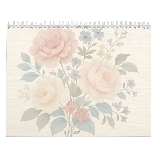 Vintage Floral Wall Calendar 2026 カレンダー (カバー)