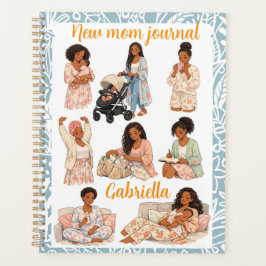 Vintage floral watercolor new mom Self care  プランナー手帳