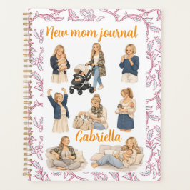 Vintage floral watercolor new mom Self care chic プランナー手帳