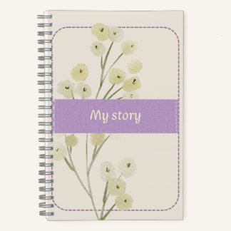 Vintage Floral Watercolor Notebook ノートブック