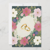 Vintage floral wedding card 招待状 (裏面)