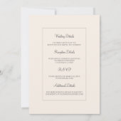 Vintage Floral Wedding Invitation 招待状 (裏面)