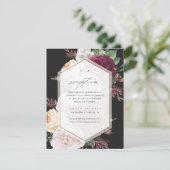 Vintage Floral Wedding Reception エンクロージャーカード (スタンド正面)