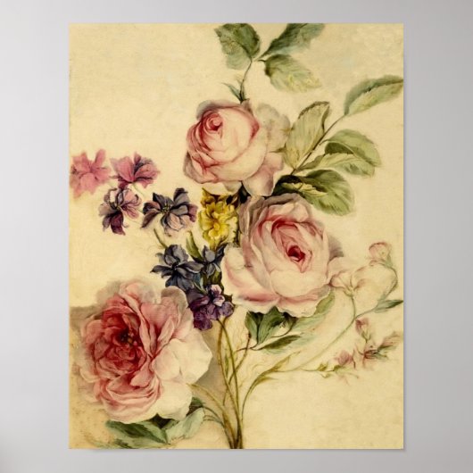 Vintage Florals from 18th Century ポスター (正面)
