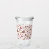 Vintage Florals & Paper Hearts Clear Tumbler アクリルタンブラー (右)