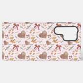 Vintage Florals & Paper Hearts Samsung Case Galaxyケース (裏面横)