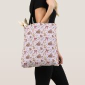 Vintage Florals & Paper Hearts Tote Bag トートバッグ (クローズアップ)