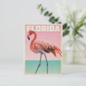 Vintage florida flamigo travel postcard ポストカード (スタンド正面)