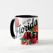 Vintage Florida Pomegranate Miami Botanical Fruit  マグカップ (正面左)