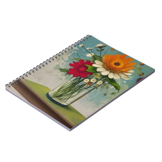 vintage flower 3 ノートブック (左側)