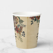 Vintage Flower Birthday 紙コップ (右)