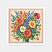 Vintage Flower Bouquet | スタンダードカクテルナプキン (正面)