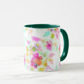 Vintage Flower Mug Cup Art マグカップ (正面右)