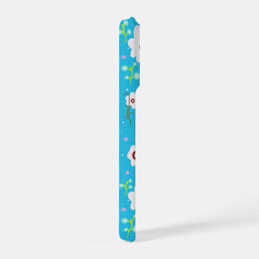 Vintage Flower Pattern Mobile Cover iPhoneケース (右側面)