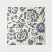 Vintage flower seamless pattern element. Elegant t タペストリー (正面(横))