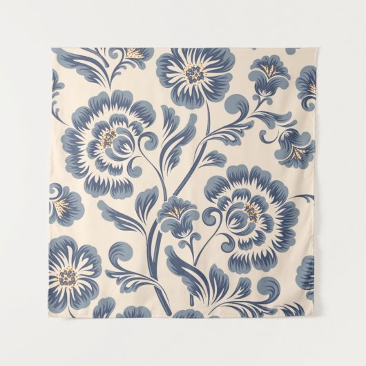 Vintage flower seamless pattern element. Elegant t タペストリー (正面)